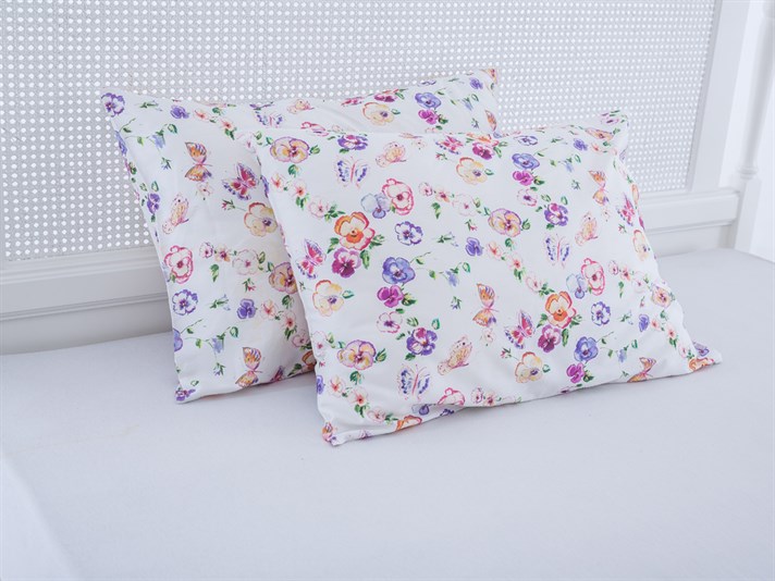 Viola Bumbac Satinat Cu 2 Piese Față De Pernă 50x70 cm Violet