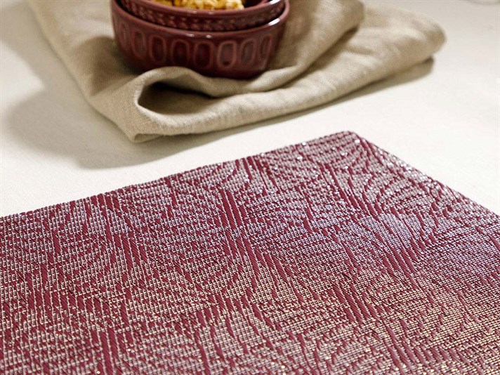 Viola PVC 4 Set Kitchen Table Mat 30x45 cm Claret Red