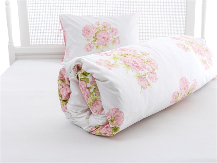 Vis de bujor Cu Bumbac Single Lenjerie De Pat 160x220 cm Roz