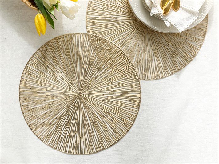 Dream Big PVC 2 Set Place Mat 38 cm Gold