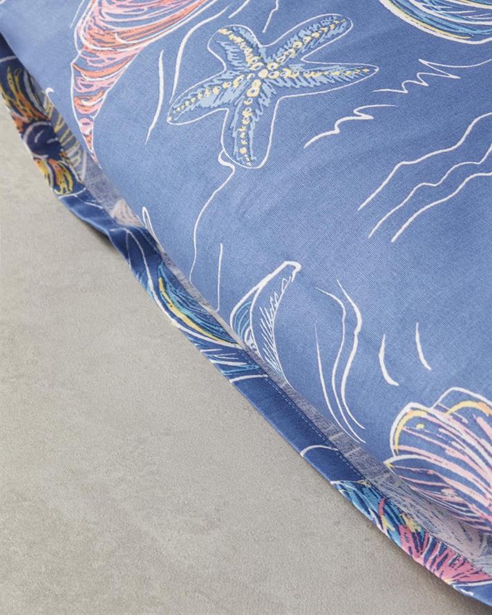 Visele mării Cu Bumbac Cu 2 Piese Față De Pernă 50x70 cm Albastru Închis