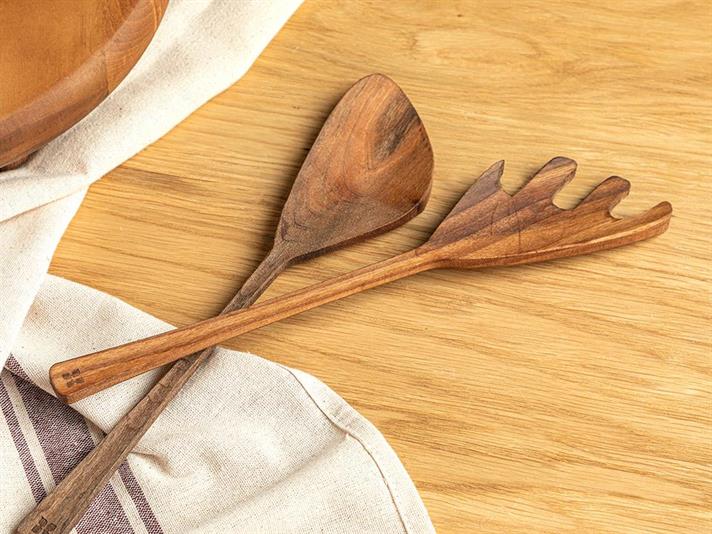 Viva Ustensile De Bucătărie Set 2, Nuc, 29 Cm, Albastru-Beige