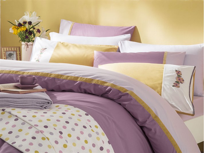 vivace Cu Bumbac Single Lenjerie De Pat 160x220 cm mov