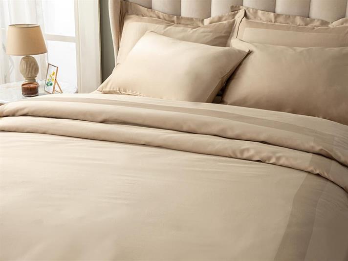 Vivian Set Lenjerie De Pat Dublu 4 Perne - Set Lenjerie De Pat Satin Din Bumbac | English Home, 200 x 220 cm, Roz pal