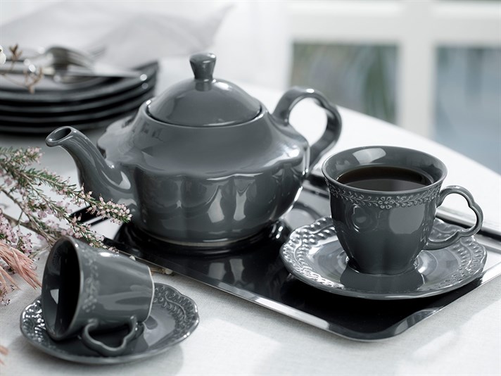 Viyana # 4 Parça 2 Kişilik 80 ml Anthracite