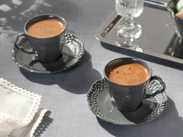 Viyana # 4 Parça 2 Kişilik 80 ml Anthracite