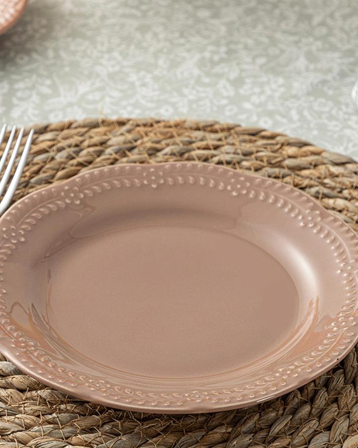 Viyana Porcelain Cake Plate 20 cm Rose Color