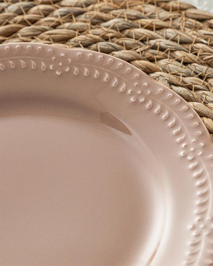 Viyana Porcelain Cake Plate 20 cm Rose Color