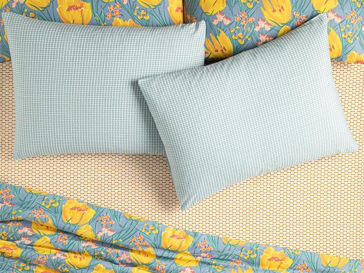 Wave Dots Față De Pernă Set 2, Ușor De Calcat, 50*70 Cm, Albastru Colbalt