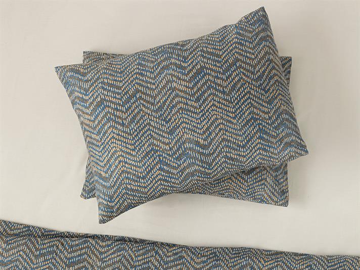 Wave Stripe Cu Bumbac Cu 2 Piese Față De Pernă 50x70 cm Albastru