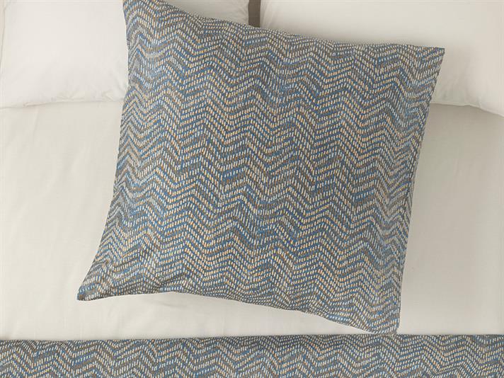 Wave Stripe Cu Bumbac Single Față De Pernă 80x80 cm Albastru