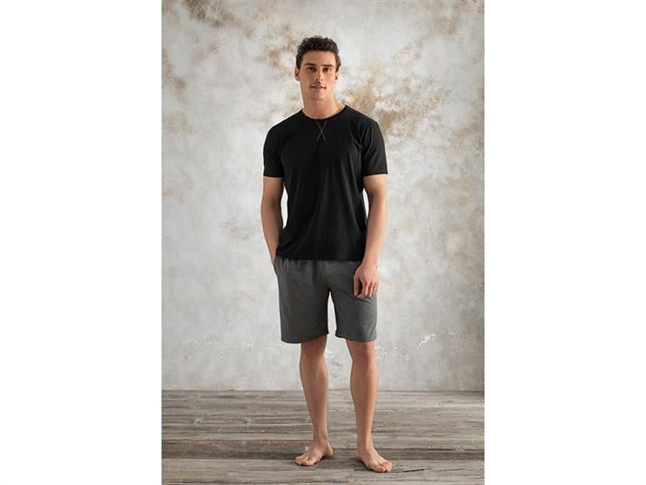 weekend mode Combed Cotton Mens Pajama Set XXL Anthracite