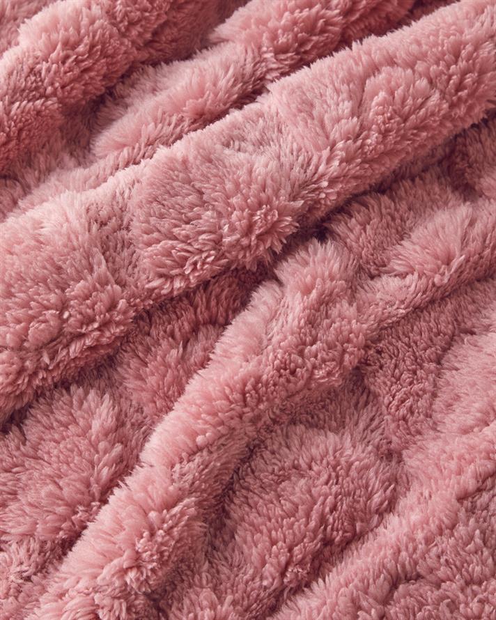 Patura pentru canapea sau fotoliu, Fancy Love, 120x160 cm, poliester, roz