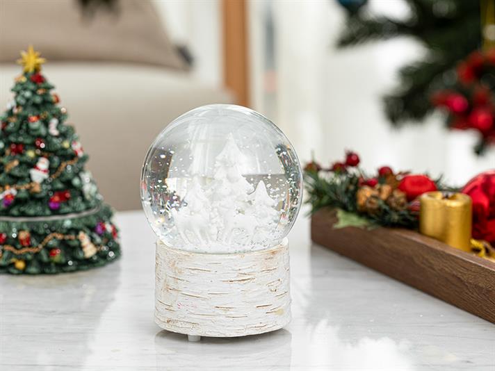 White Woodland Cutie De Muzică , 10,5*10,5*14,3 Cm, Argintiu