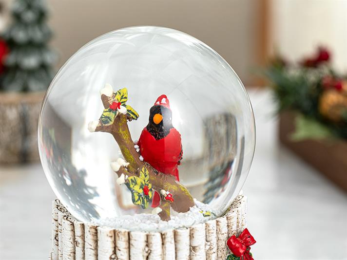 Cutie muzicală, Wild Bird, polirăsină, 10,5x10,5x14,3 cm, alb