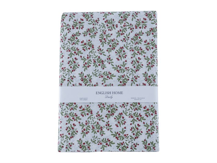 Winterberry Cu Bumbac Single Cearșaf 160x240 cm Roșu