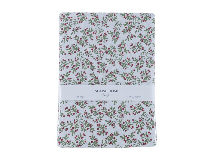 Winterberry Cu Bumbac Double Cearșaf 240x260 cm Roșu