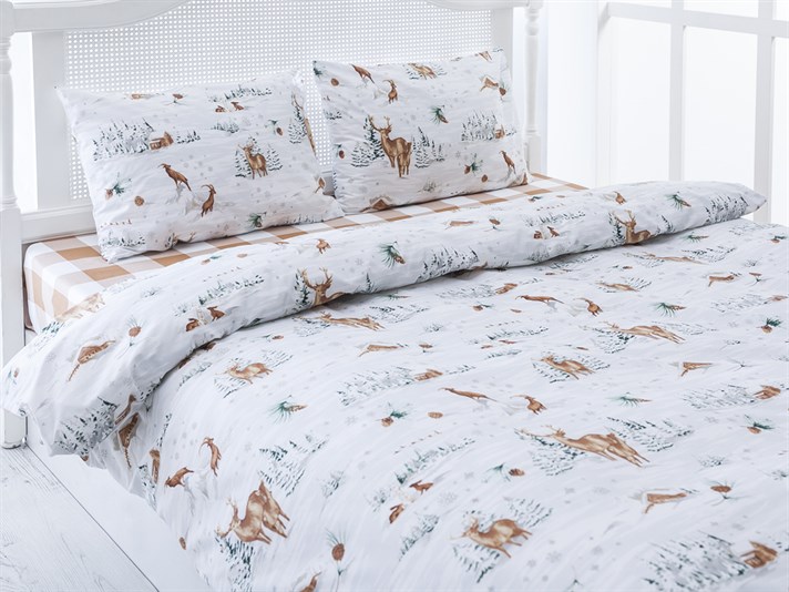 Winterlif la Cu Bumbac Single Lenjerie De Pat 160x220 cm Bej