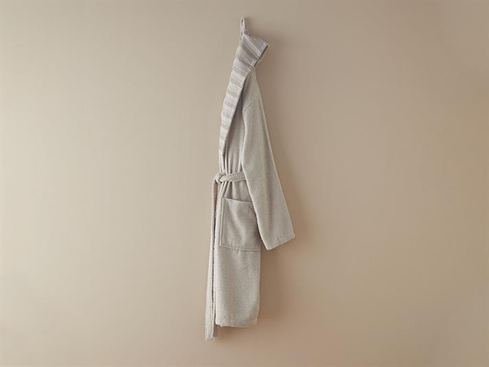 Halat de baie, Wolin, bumbac-poliester, L-XL, gri deschis