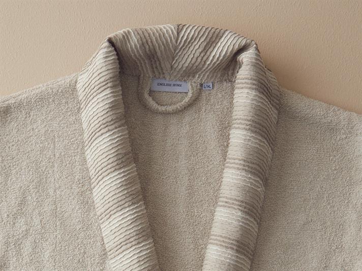 Halat de baie, Wolin, bumbac-poliester, L-XL, gri deschis