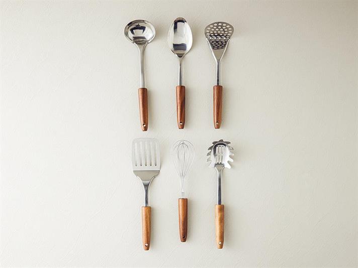 Woody Beater Oțel Mixer Ustensilă Bucătărie 28 cm Cafeniu