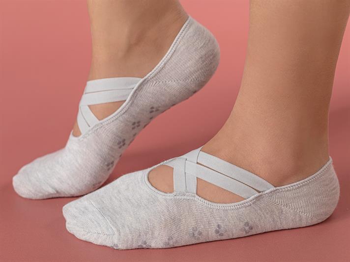 Yoga Mood Cotton Women Sports Socks 36-40 Gray