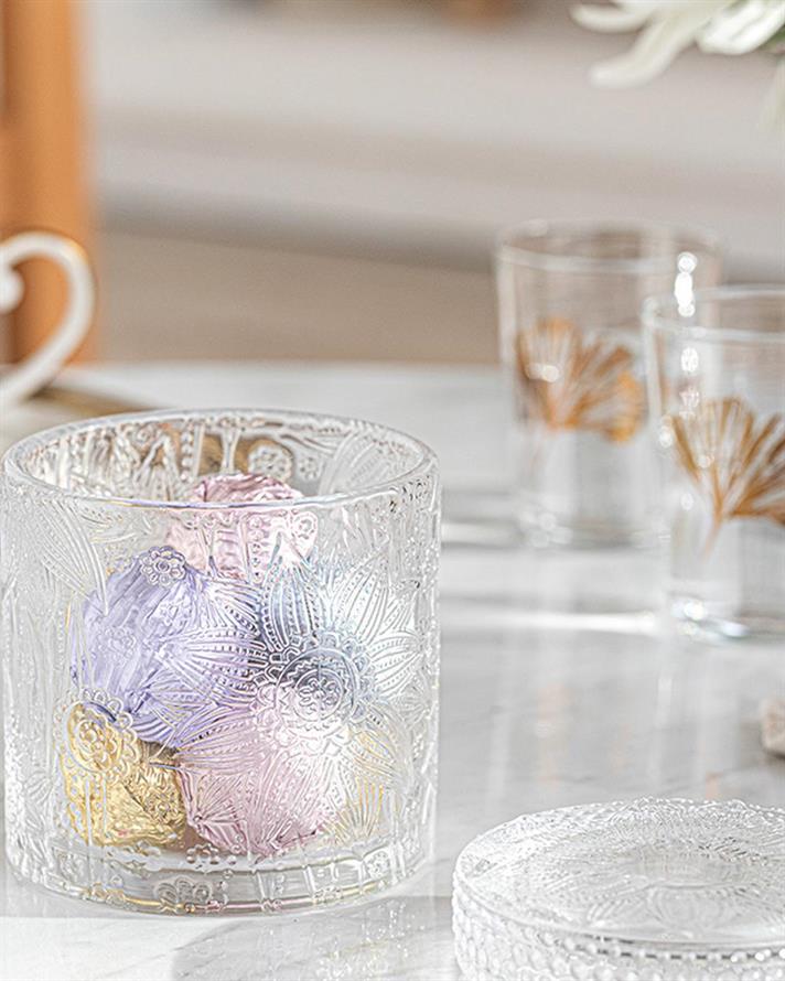 Bloom Glass Sugar Bowl 9x10 cm Transparent