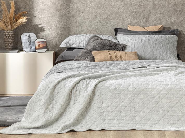 ZBURLI DOLGULU JAKARLI PENTRU O PERSOANA  SET CUVERTURĂ DE PAT 160X240 CM СИВО