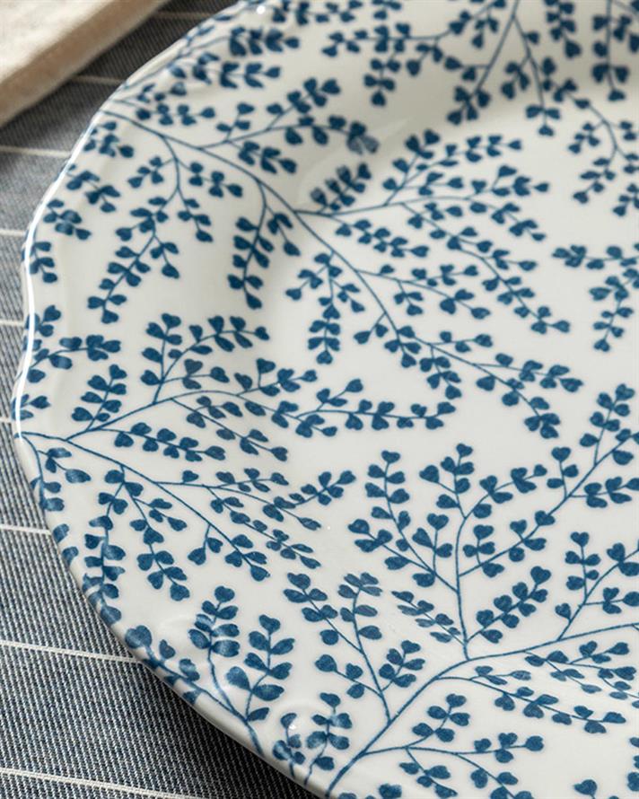 Zebra Porcelain Service Plate 25 cm Blue