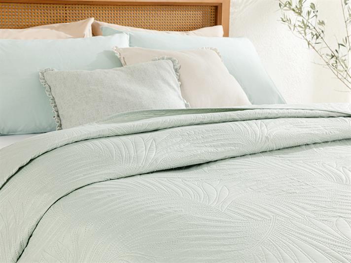 Elegant Leaf King Size Cuvertură Multifuncțională 240*220 Cm Verde