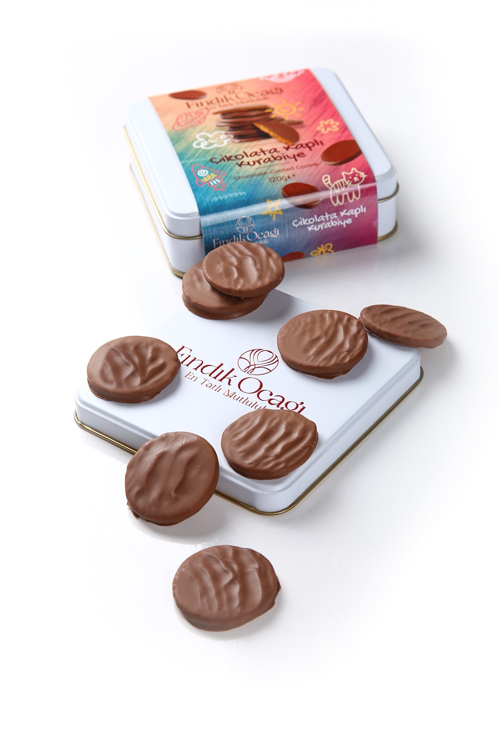 Sütlü Çikolata Kaplı Kurabiye Kutusu (Teneke) 120 g