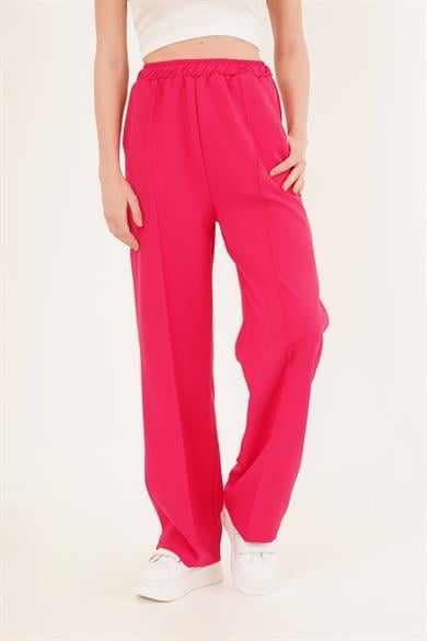 Bel Lastikli Basic Fuşya Pantolon - Görsel 4