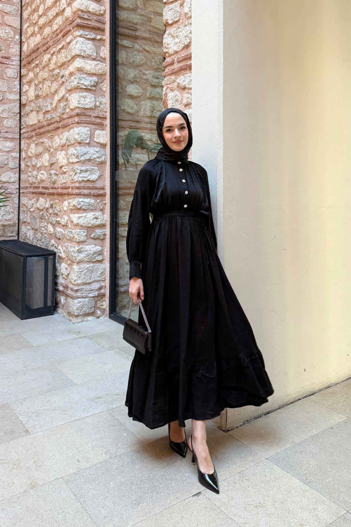 Elsa Elbise Siyah
