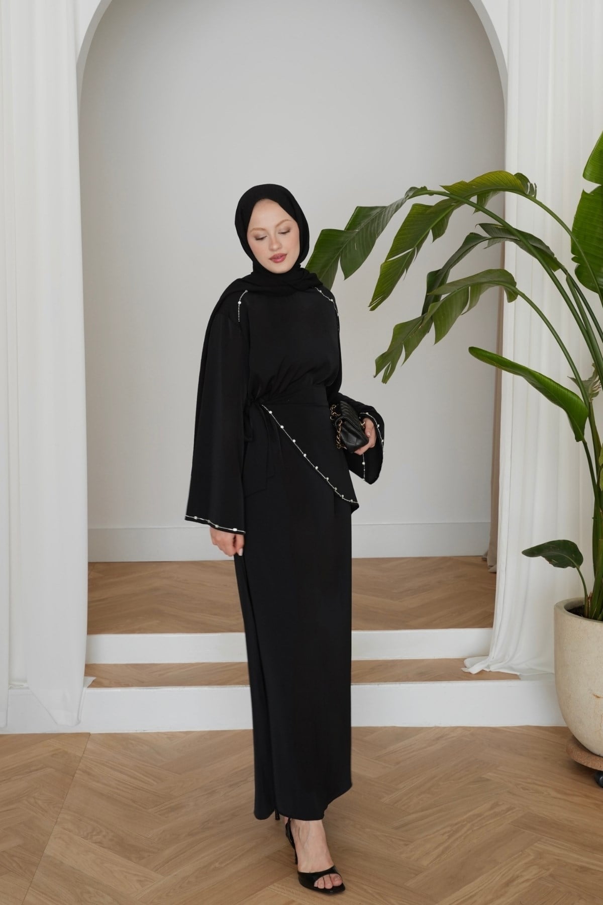 Nora Premium Elbise Siyah