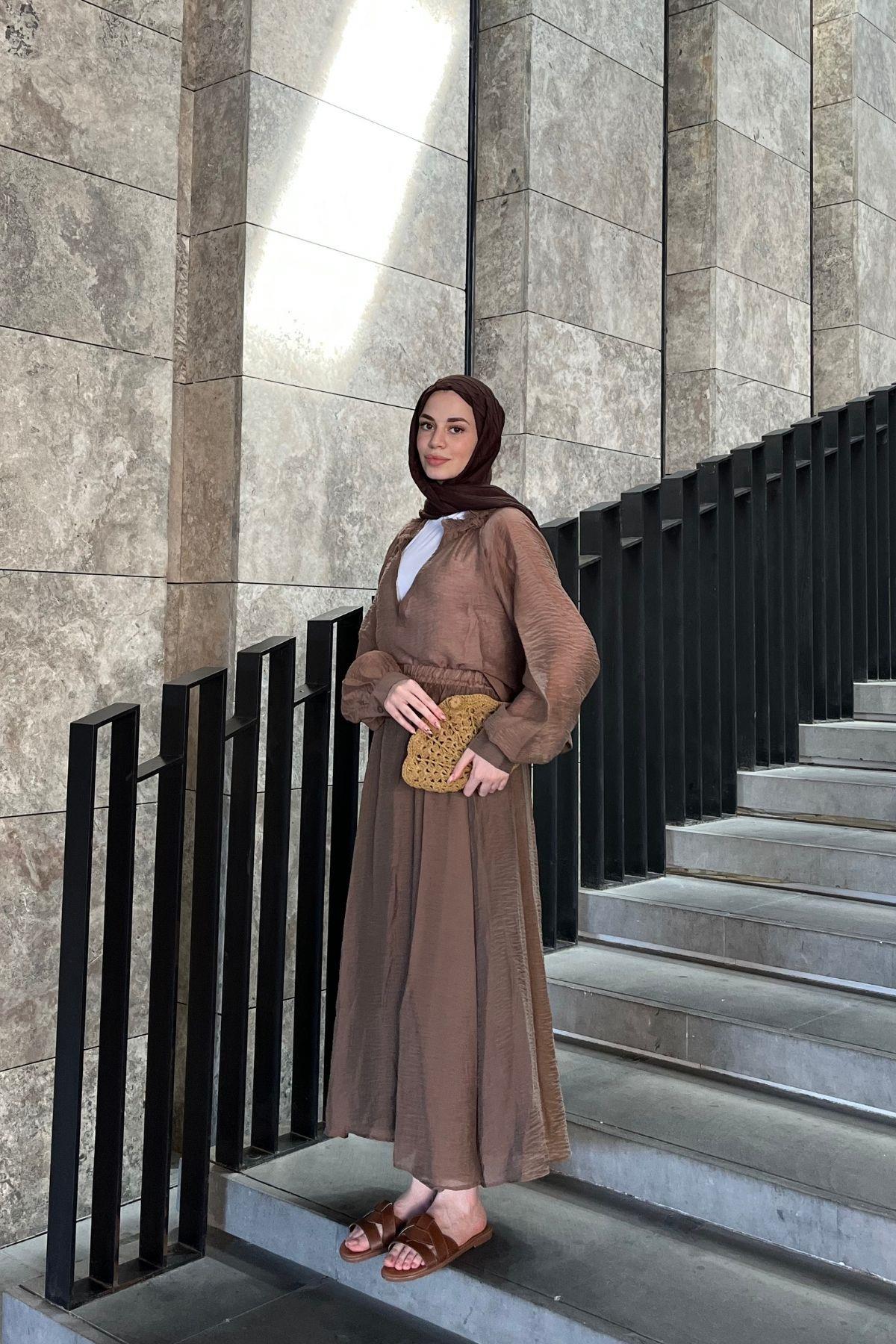 Sophia Vual Takım Kahverengi
