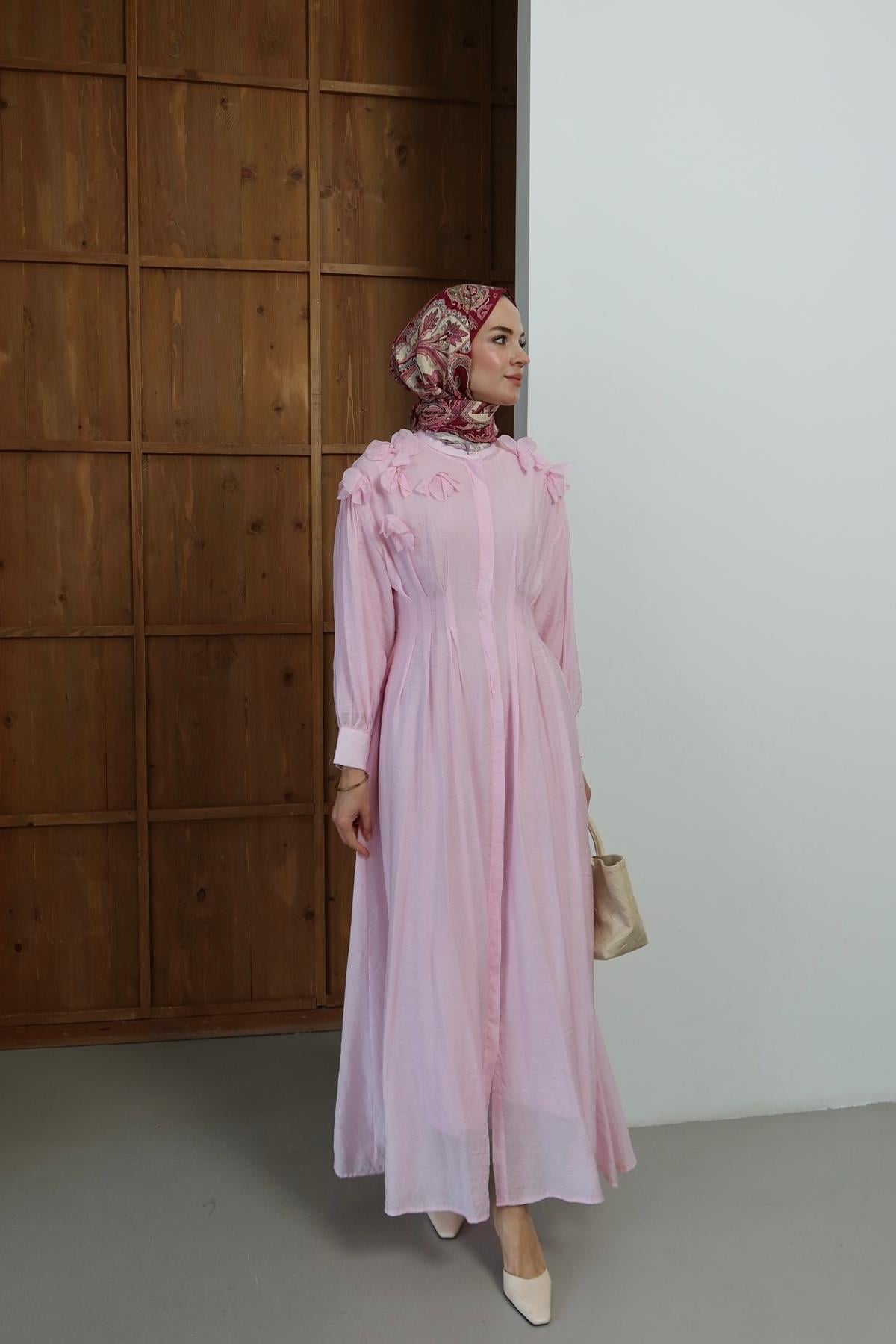 Verona Elbise Pembe