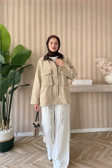Mng Premium Oversize Ceket Bej