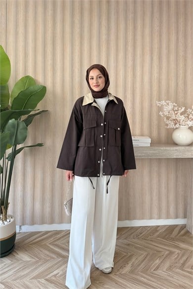 Mng Premium Oversize Ceket Kahve