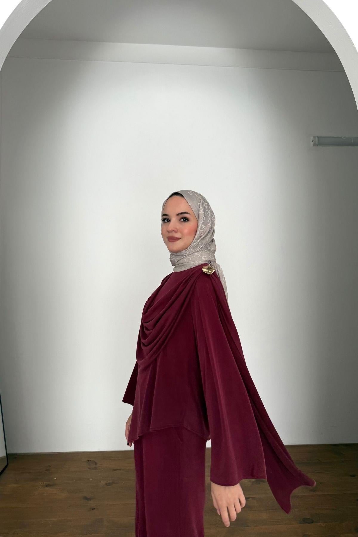 Alessa Modal Takım Bordo