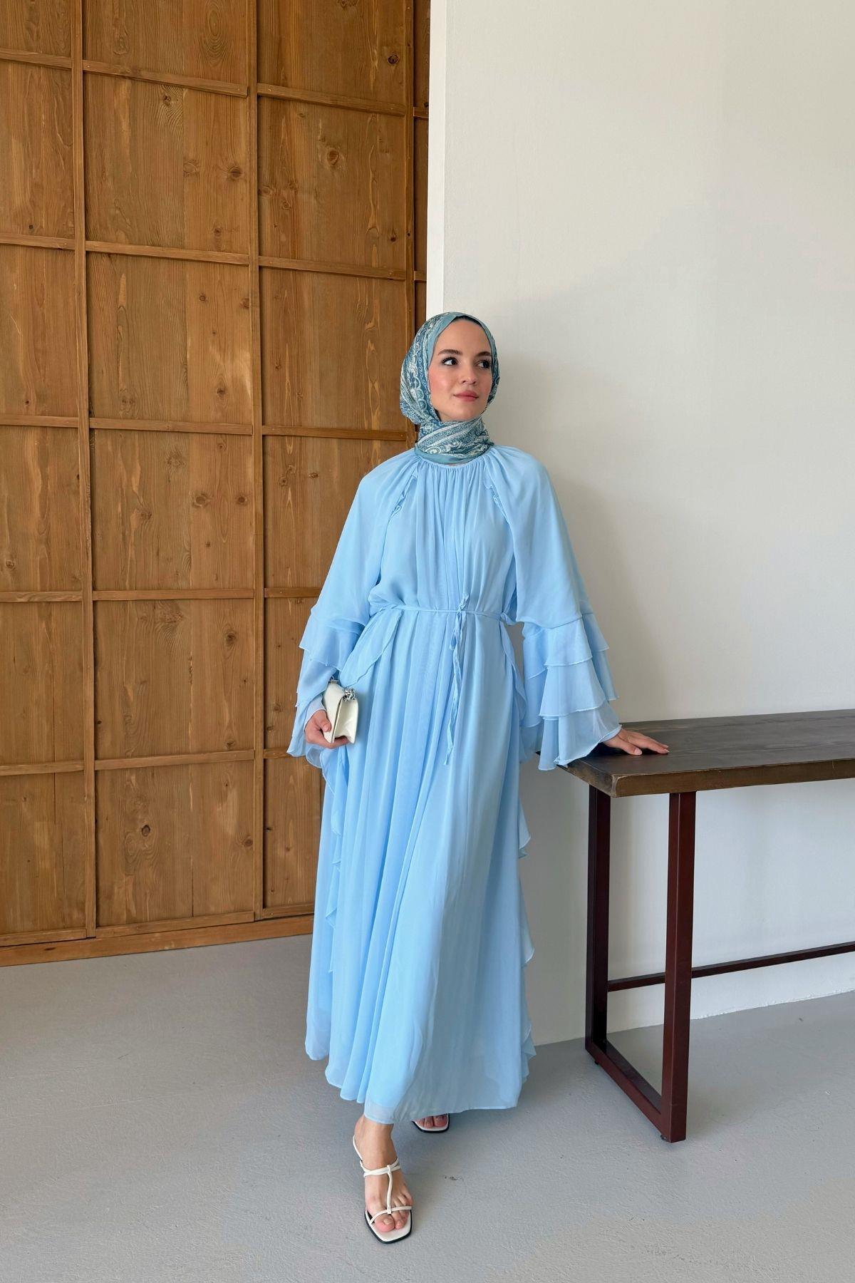 Dessa Şifon Elbise Mavi