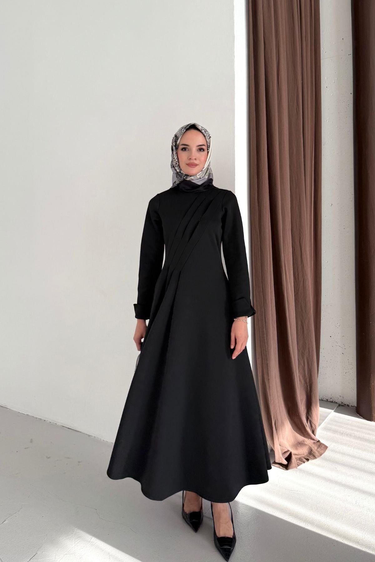 Diana Scuba Elbise Siyah