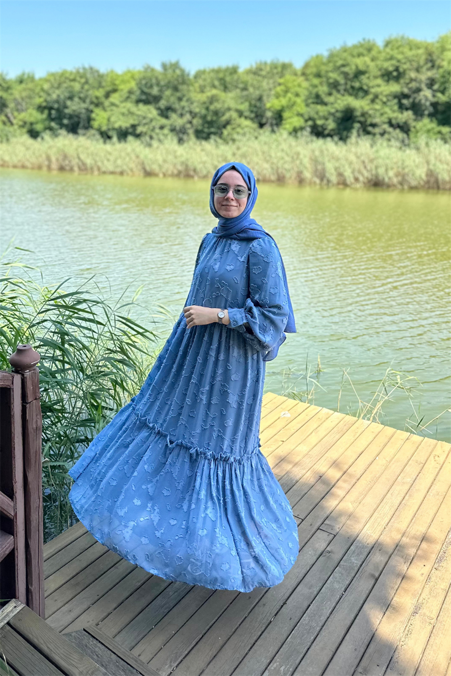 Ella Elbise Mavi