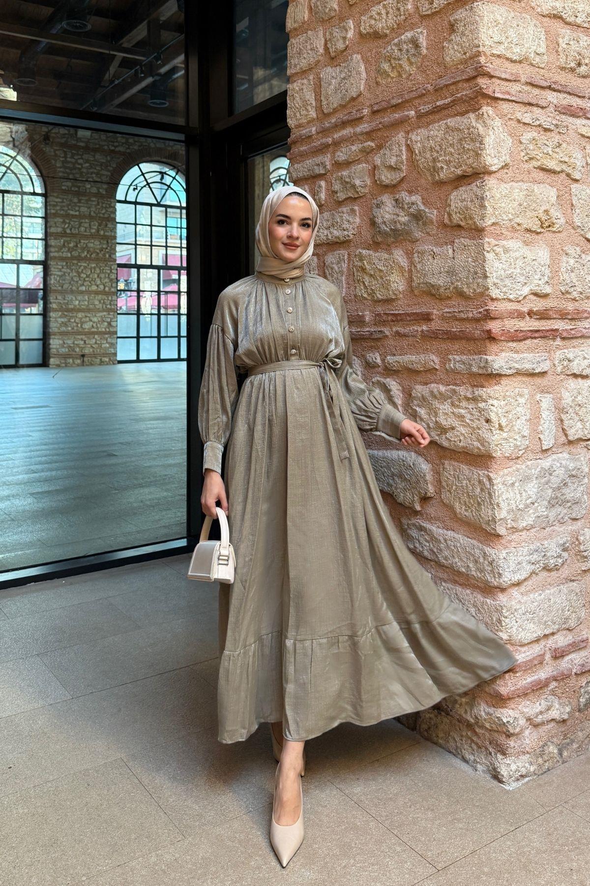 Elsa Elbise Çağla Yeşili