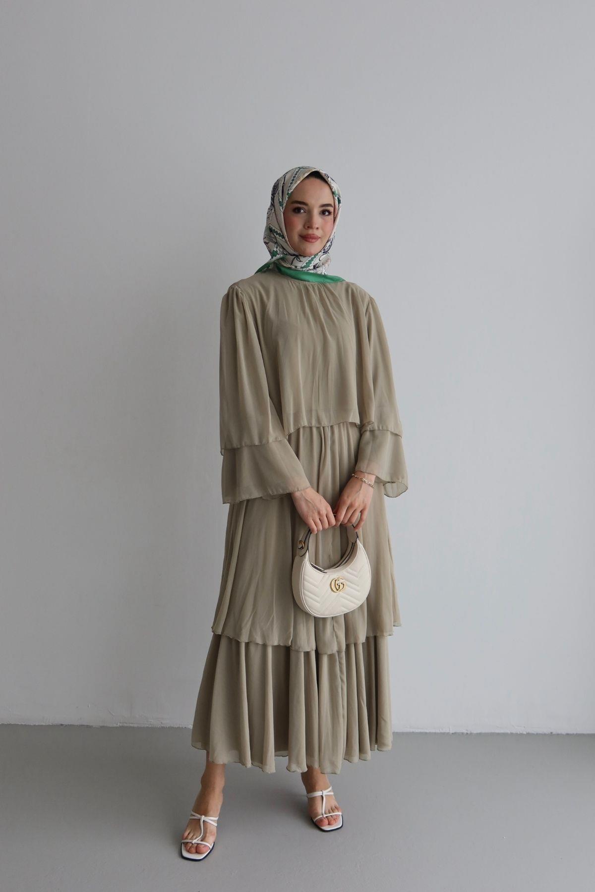 Farah Şifon Takım Mint Yeşili