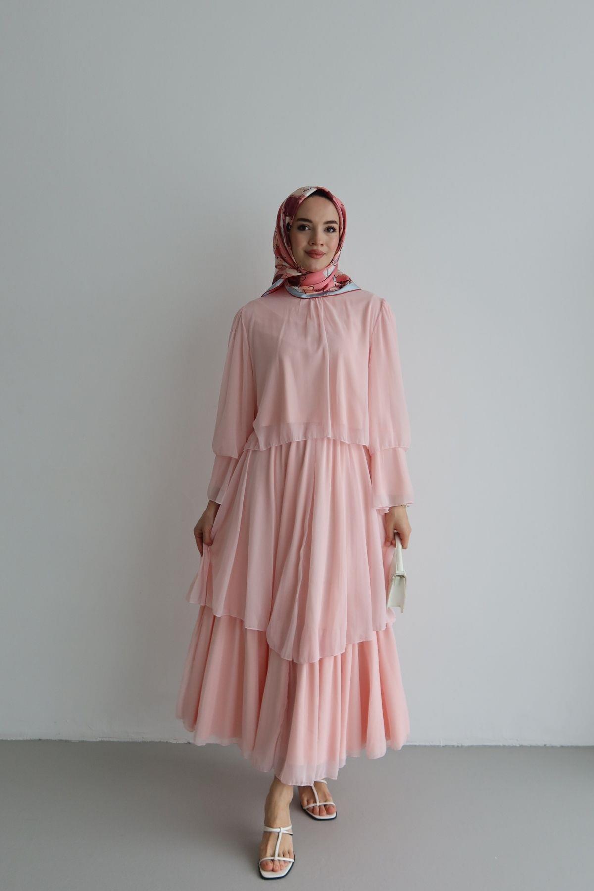 Farah Şifon Takım Pembe