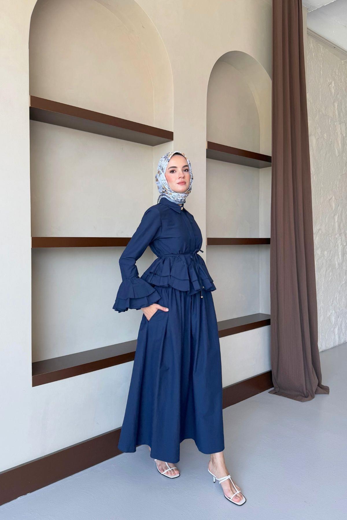 Ferra Fırfırlı Takım Lacivert