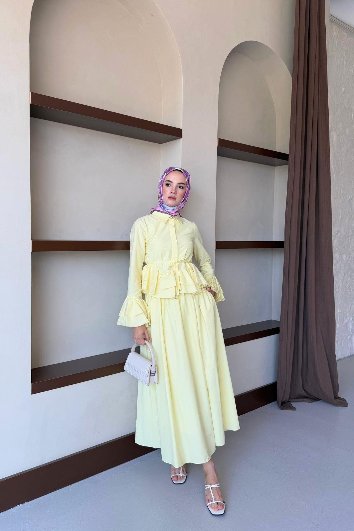 Ferra Fırfırlı Takım Sarı