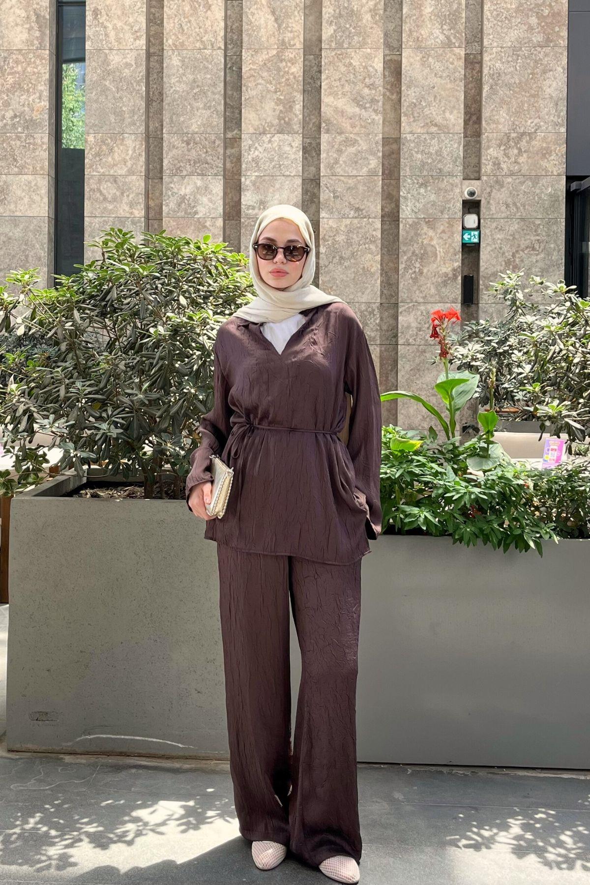 Jewel Crush Takım Kahverengi