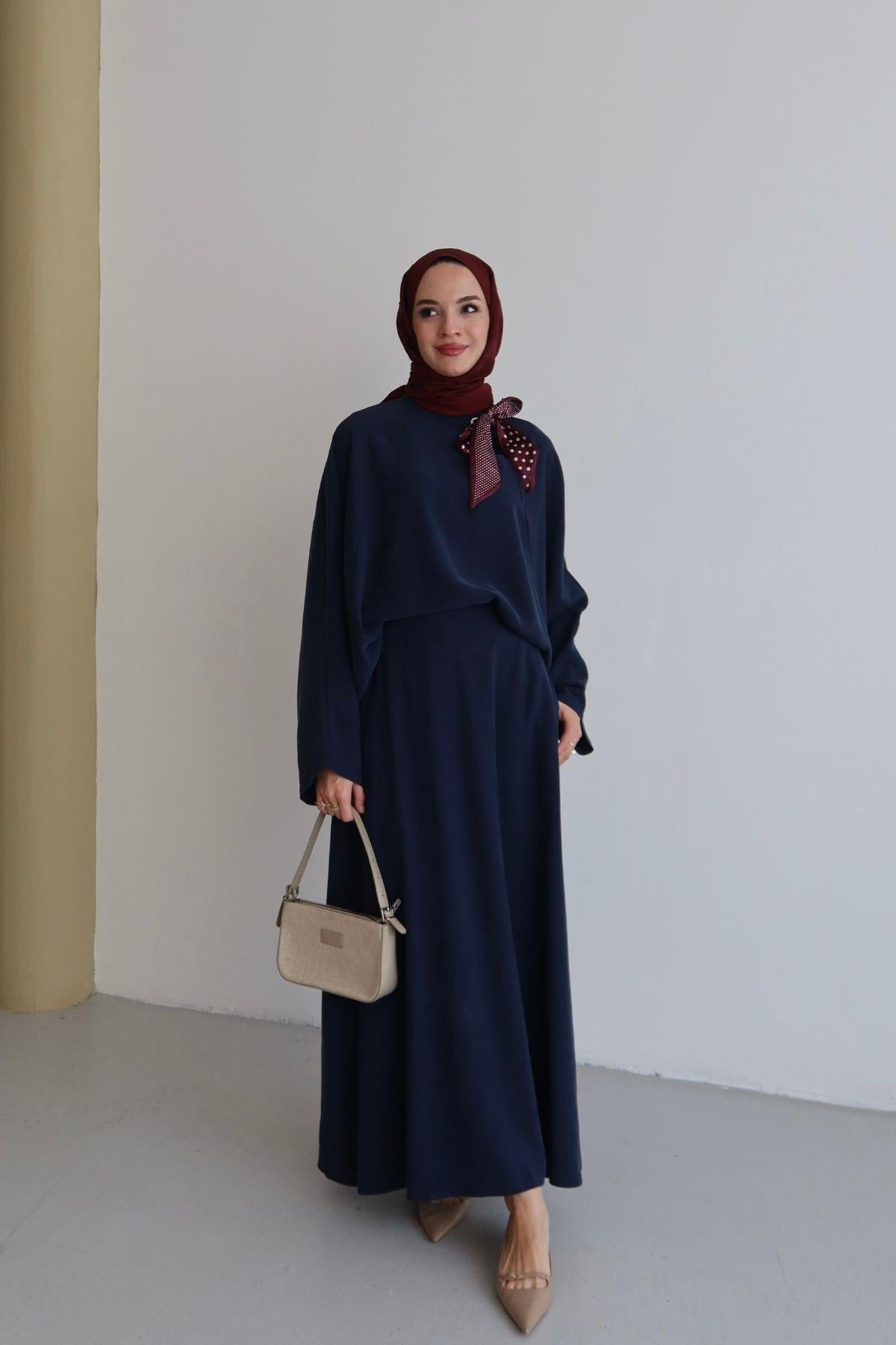 Kendy Fular Detaylı Takım Lacivert