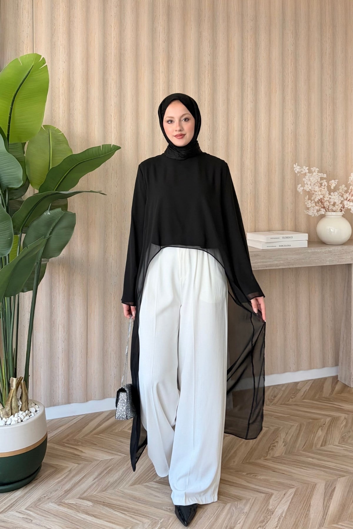 Lara Şifon Tunik Siyah